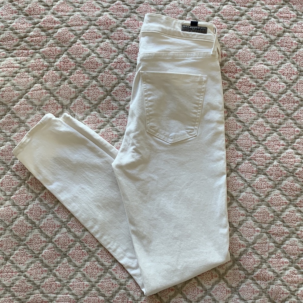 Citizens of Humanity high rise white skinny jeans ankle length sz 27